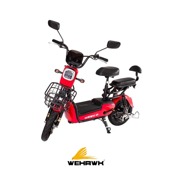Mini bike eletrica wehawk prime hw500 500w bat 48v 12ah red  
