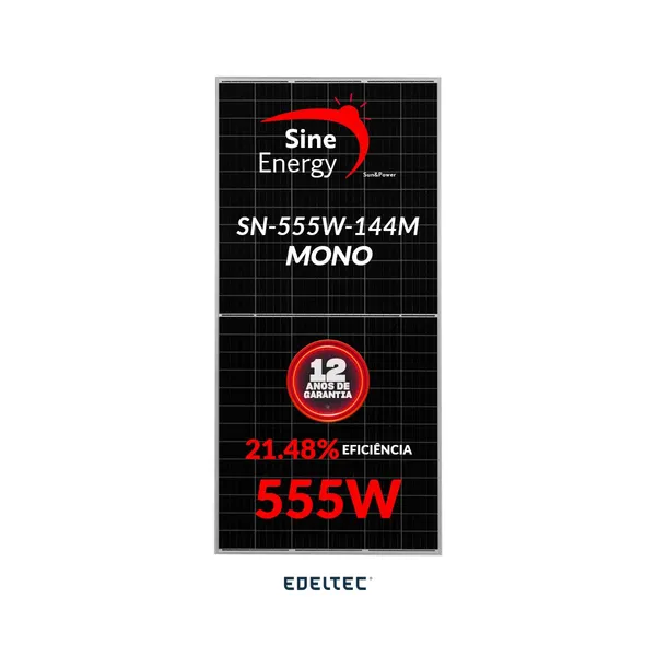 Modulo solar sine energy 555w sn-555 144 half-cut-cells mono - 720 un/cntr