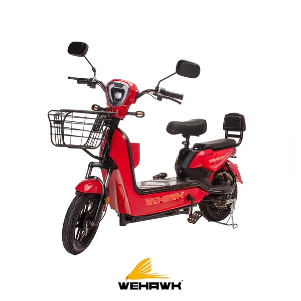 Mini bike eletrica wehawk basket hw500 500w bat 48v 12ah red  