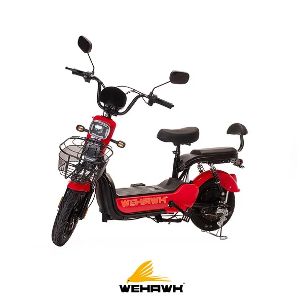 Mini bike eletrica wehawk urban hw500 500w bat 48v 12ah red  