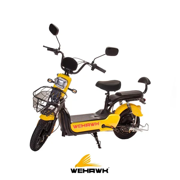 Mini bike eletrica wehawk urban hw500 500w bat 48v 12ah yellow  