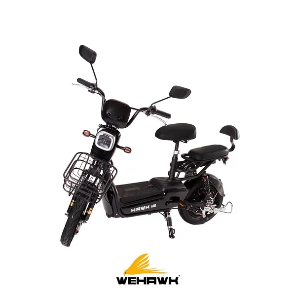 Mini bike eletrica wehawk prime hw500 500w bat 48v 12ah black  