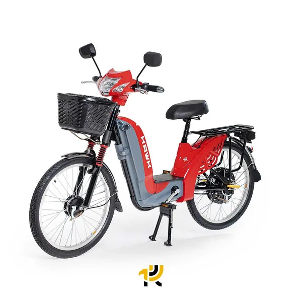 Bicicleta eletrica hawk hw03 350w bat 48v 12ah red