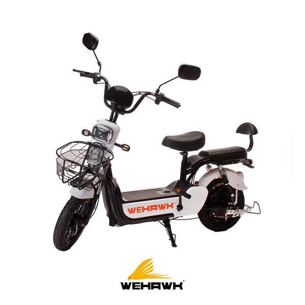 Mini bike eletrica wehawk urban hw500 500w bat 48v 12ah white  